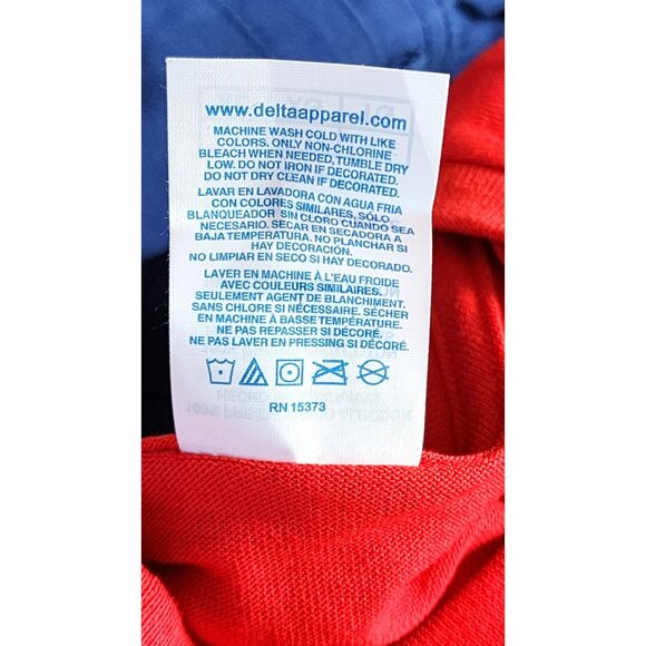 Delta Pro Weight Red XL Crew Neck Short Sleeve Dragon Graphic Cotton Men T-Shirt - Picture 3 of 13